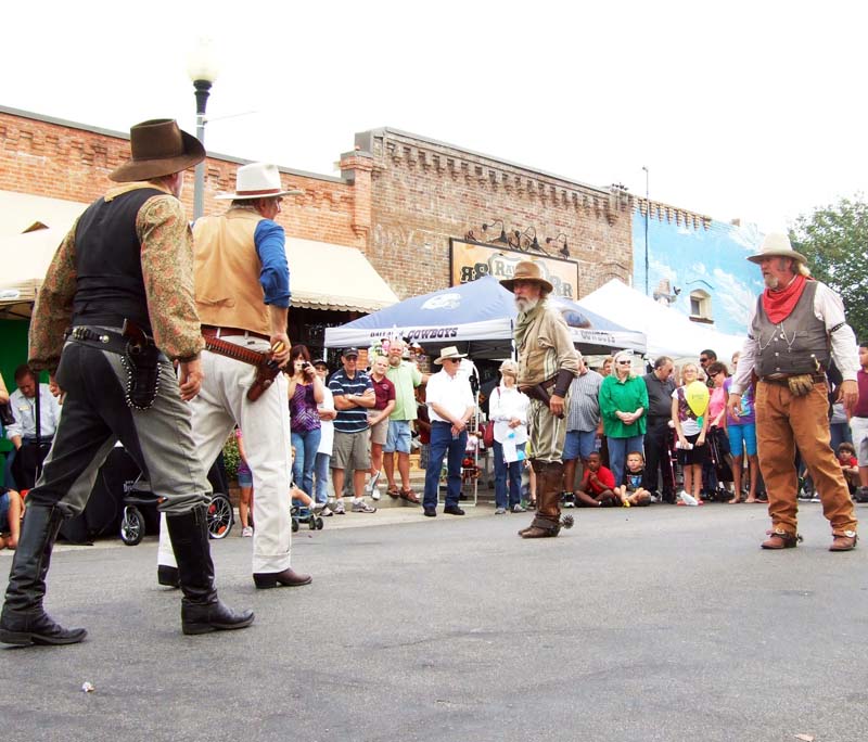 photo of people acting out a show